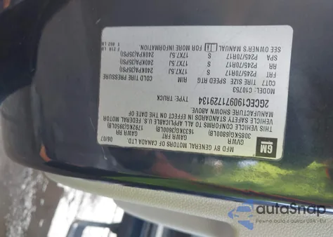 2007 Chevrolet Silverado 1500 Lt2 из США, поврежденный, VIN 2GCEC190971729134